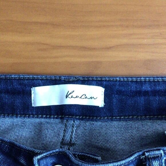 Women’s KanCan Dark Wash Distressed‎ High Rise Skinny Jeans Size XL - Picture 6 of 8